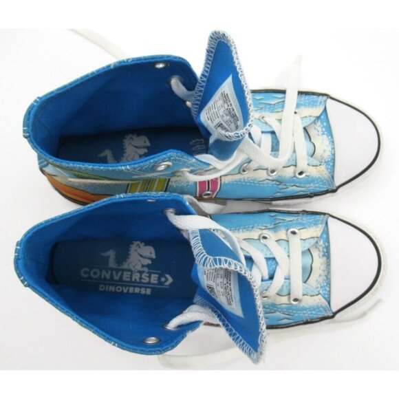 CONVERSE Chuck Taylor DINOVERSE Juniors US 3 Surfing Dinosaur Lace Up Sneakers - Picture 6 of 8